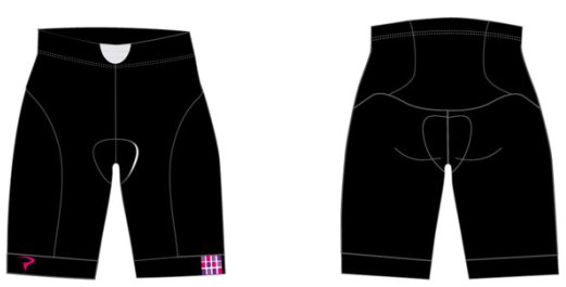PINARELLO Corsa Women ショーツ BLK/PNK - 0